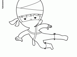 Colorear un disfraz de ninja
