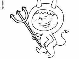 Colorear un disfraz de diablo