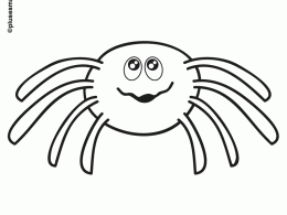 Colorear una araña de halloween