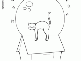Colorear gato de halloween