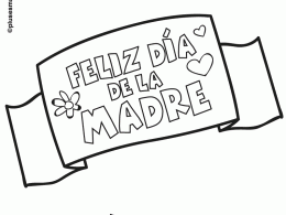 Felicitación del día de la madre para colorear