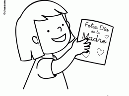 Colorear tarjeta para mamá
