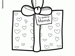 Colorear regalo para mamá