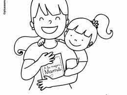 Colorear una tarjeta para mamá