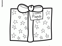 Colorear regalo para papá
