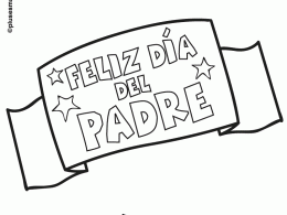 Colorear pancarta del día del padre