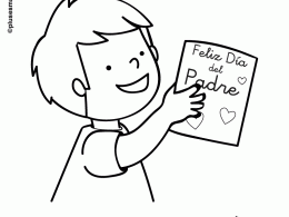 Colorear tarjeta para papá