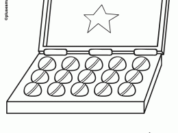Colorear caja de bombones para papá