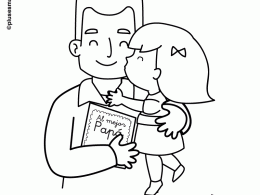 Colorear tarjeta para papá