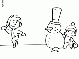 Colorear una guerra de nieve