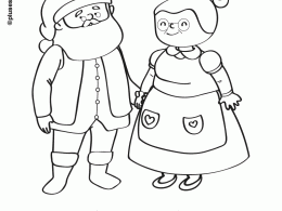 Colorear a papá y mamá noel