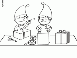 Colorear a los duendes de papá noel