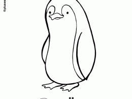 Pingüino para colorear