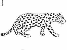 Leopardo para colorear