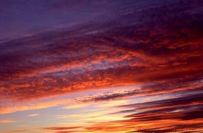 Nubes en atardecer