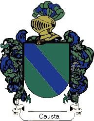 Escudo del apellido Causta
