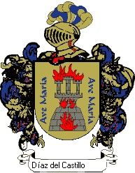 Escudo del apellido Díaz del castillo
