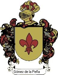Escudo del apellido Gómez de la peña
