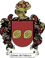 Escudo del apellido Gómez de velasco