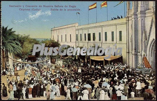 Salida en procesión del santuario y convento de nuestra señora de regla de chipiona