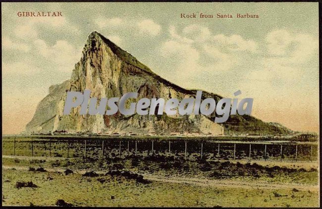 El peñón de gibraltar visto desde santa bárbara