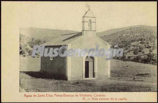 Vista exterior de la capilla de aguas de santa elisa en peñas-blancas de villaharta (córdoba)