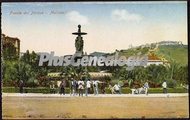 Fuente del parque en málaga