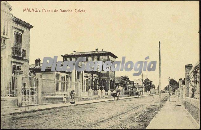 El paseo de sancha. caleta en málaga