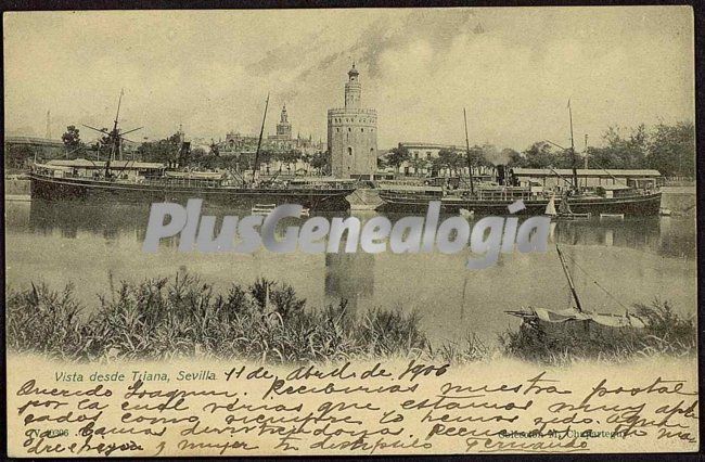 Vista de sevilla desde triana (blanco y negro)
