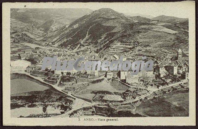 Vista general de ansó (huesca)