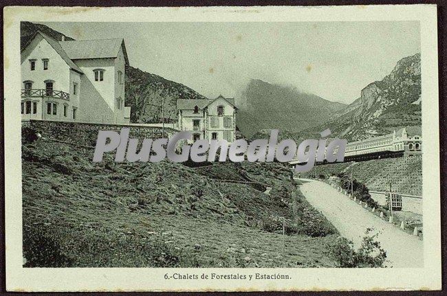 Chalets de forestales (huesca) y la estación