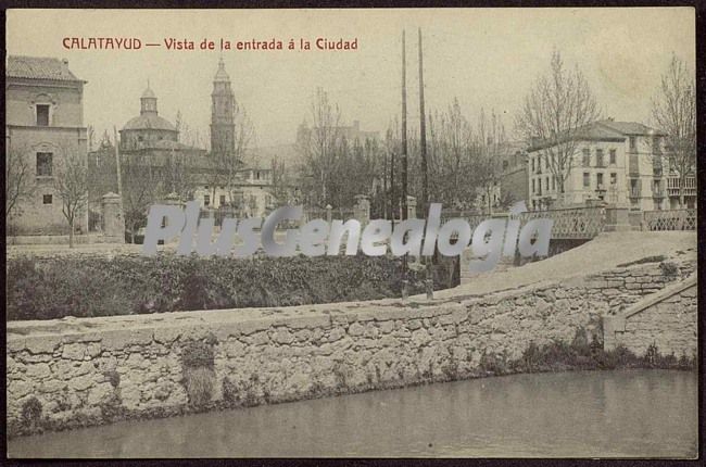 Vista de la entrada a la ciudad de calatayud (zaragoza)