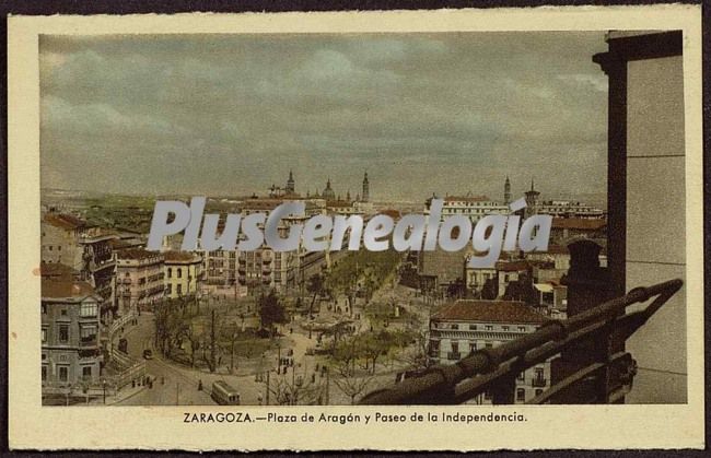 Plaza de aragón y paseo de la independencia de zaragoza