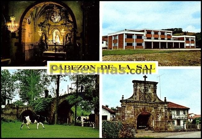 Capilla, puente, portada típica e instituto de cabezón de la sal (cantabria)