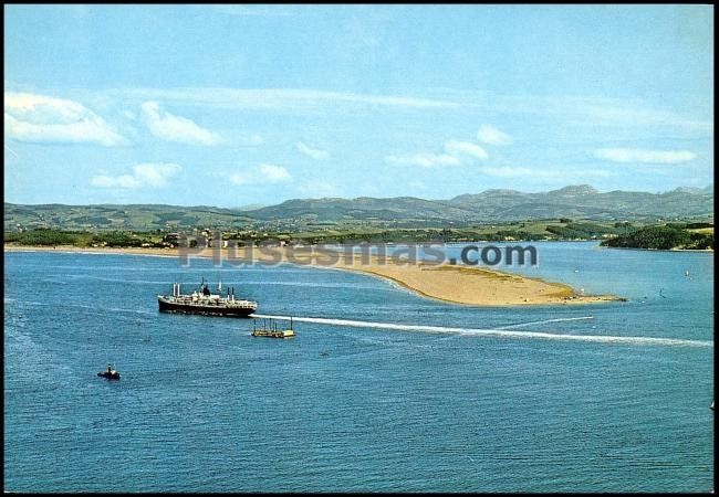 Playa del puntual en somo de ribamontán al mar (cantabria)