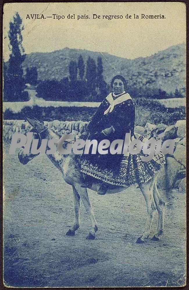 Mujer de ávila de regreso de la romería