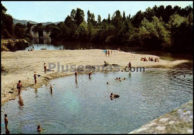 Playa y puente de hierro de trespaderne (burgos)