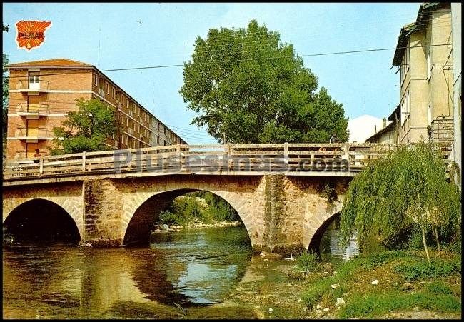 Puente viejo sobre el río cadagua en villasana de mena (burgos)