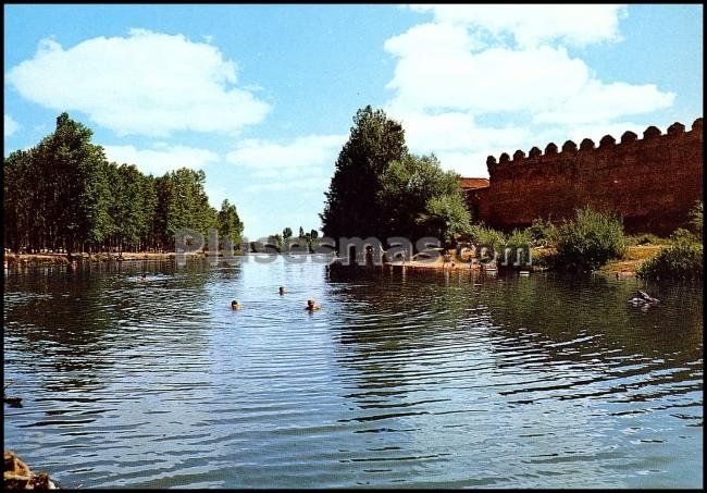 Murallas y río esla en mansilla de las mulas (león)