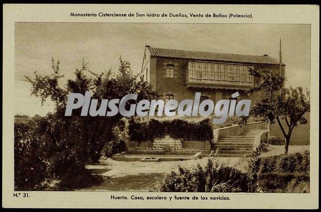 Casa, escalera y fuente de los novicios de la huerta de venta de baños (palencia)