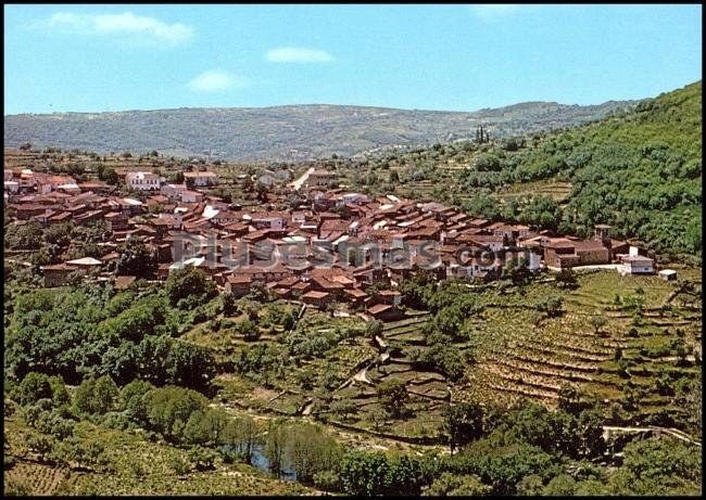 Vista panorámica de san esteban de la sierra (salamanca)