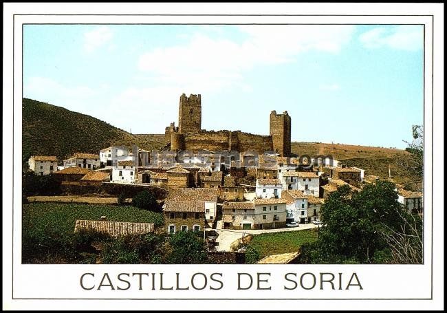 Vista parcial del castillo de vozmediano (soria)