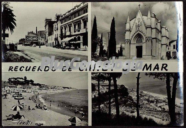 Collage de recuerdo de Canet de Mar (Barcelona)