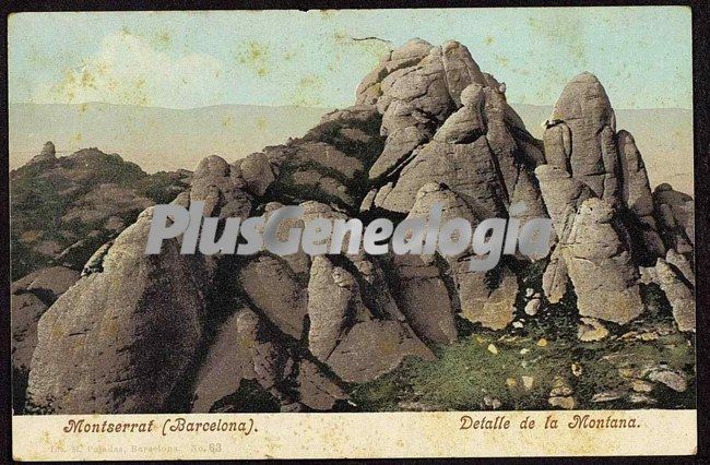 Detalle de la Montaña de Montserrat (Barcelona)