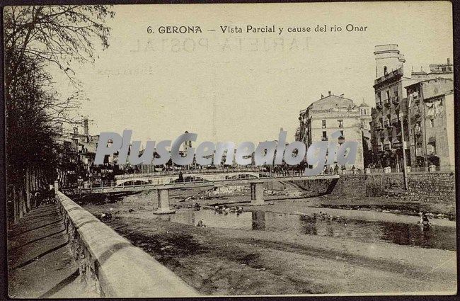 Vista parcial y cauce del río onar de girona