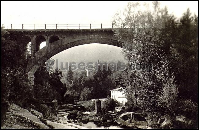Puente sobre el río riubrugent en las planas (gerona)