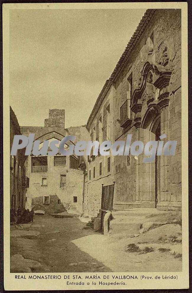Entrada a la hospedería del real monasterio de santa maría de vallbona (lleida)