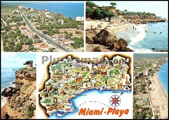 Mapa y vistas de miami-playa en montroig (tarragona)