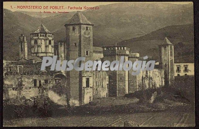 Fachada noroeste del monasterio de poblet (tarragona)