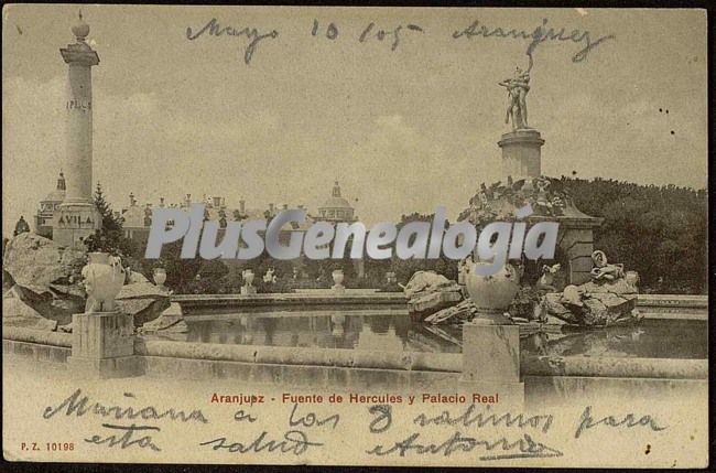 Fuente de Hércules y Palacio Real de Aranjuez (Madrid)